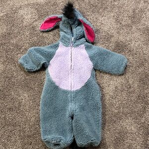 Disney Blue-Green and Pink Plush Eeyore Snowsuit Costume